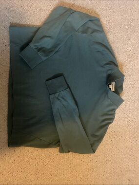 Frank and Oak Teal Mock Neck Pullover Sweatshirt 100% Cotton